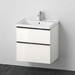 Duravit D-Neo - Wastafelonderkast Met Wastafel, 634x625x452 Mm, 2 Laden, Grafiet Mat DE012002222