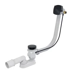 Kielle Afvoergarnituren - Badafvoer- En Overloopset Met Vulfunctie, Lengte 570 Mm, Mat Zwart 11601034