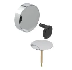 Geberit Toebehoren - Afbouwset Voor Badafvoer, Met Draaibediening En Toevoer D52, Chroom 150.481.21.1