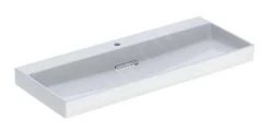 Geberit ONE - Wastafel 1200x480x142 Mm, Verborgen Overloop, Met Kraangat, Horizontale Afvoer, KeraTect, Wit 505.048.00.1