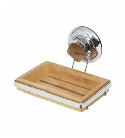 Compactor Bestlock - Zeephouder Met Zuignap, Bamboe/chroom RAN5806