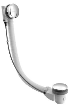 Polysan Toebehoren - Badafvoer En Overloopcombinatie Met Bowden, 575 Mm, Chroom 71680